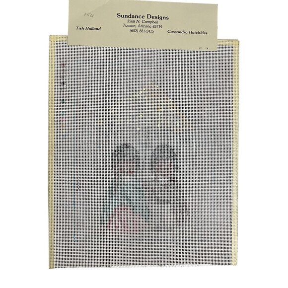 Authorized DeGrazia Hand-Painted Needlepoint Canvas Rainy Day Design By Cassandr - Picture 2 of 6